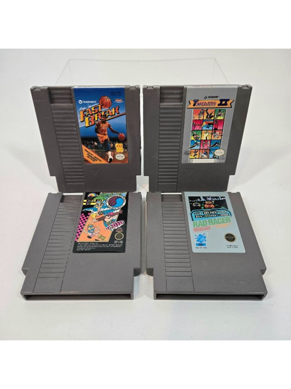 Nintendo NES Games Fast Break Track & Field II Rad Racer Wood & Water Rage 1985